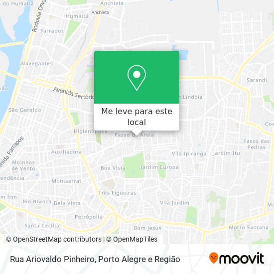 Rua Ariovaldo Pinheiro mapa