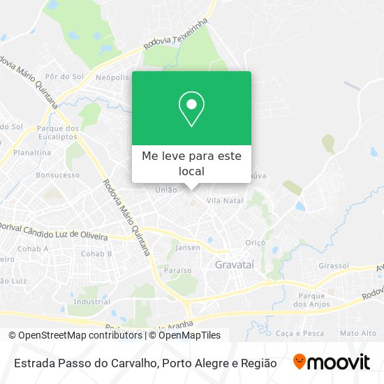 Estrada Passo do Carvalho mapa