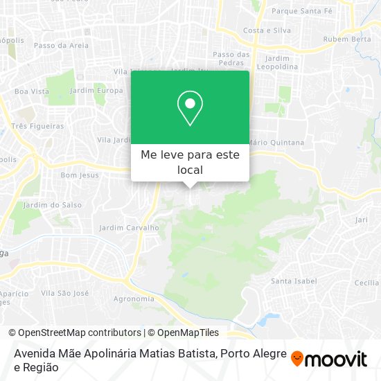 Avenida Mãe Apolinária Matias Batista mapa