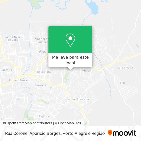 Rua Coronel Aparício Borges mapa