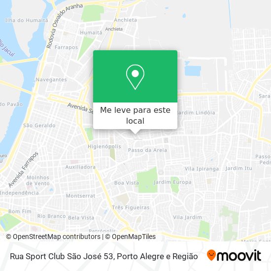Rua Sport Club São José 53 mapa