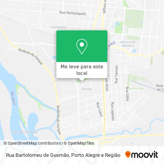 Rua Bartolomeu de Gusmão mapa