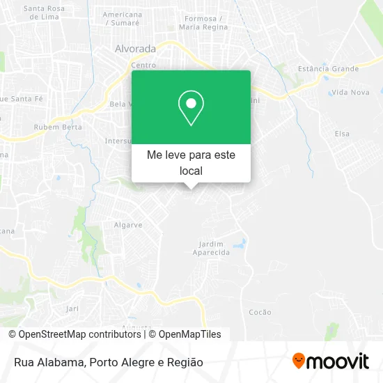 Rua Alabama mapa