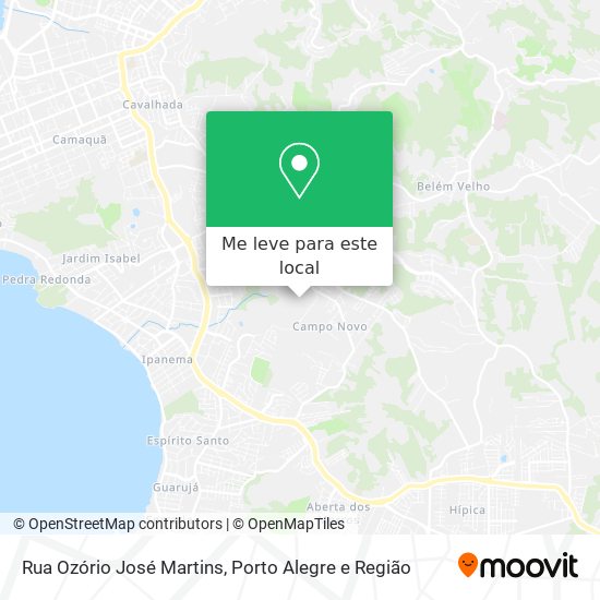 Rua Ozório José Martins mapa