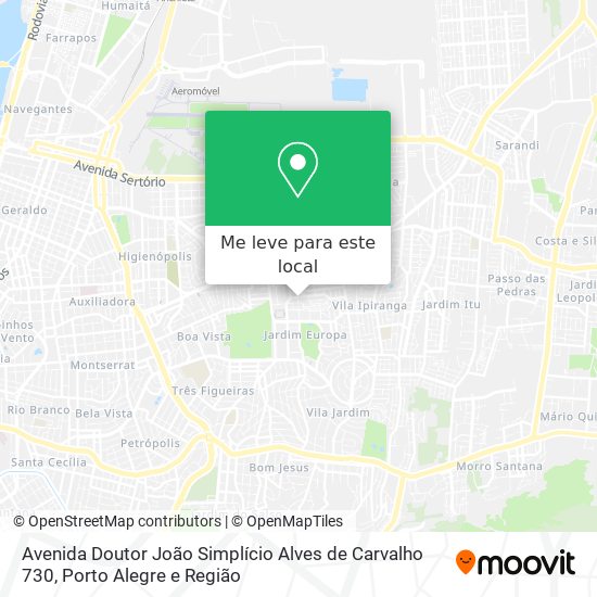 Avenida Doutor João Simplício Alves de Carvalho 730 mapa