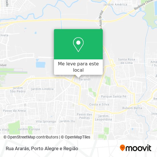 Rua Ararás mapa