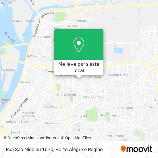 Rua São Nicolau 1070 mapa