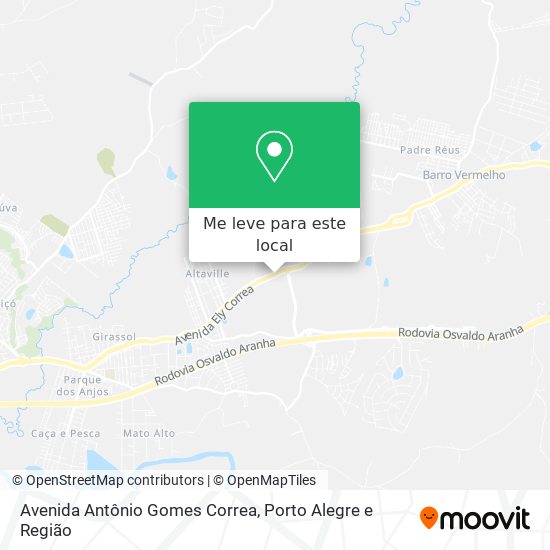 Avenida Antônio Gomes Correa mapa