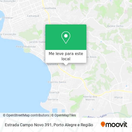 Estrada Campo Novo 391 mapa