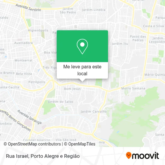 Rua Israel mapa