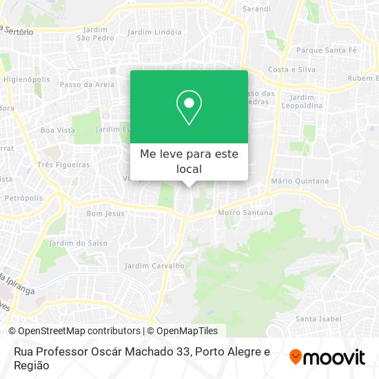 Rua Professor Oscár Machado 33 mapa
