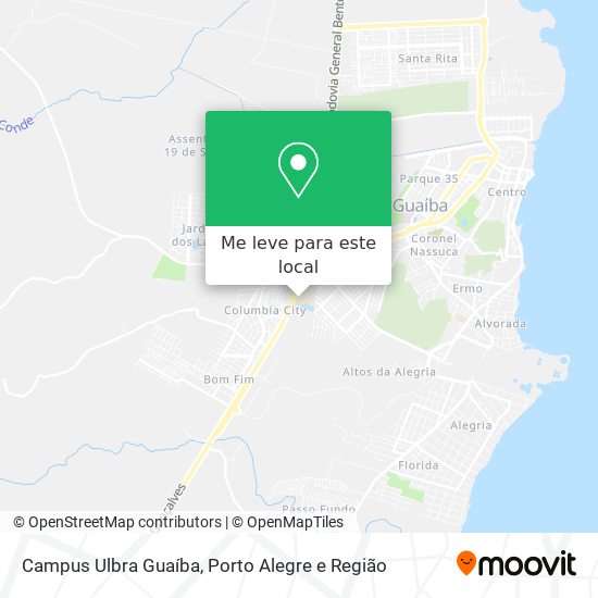 Campus Ulbra Guaíba mapa