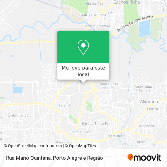 Rua Mario Quintana mapa