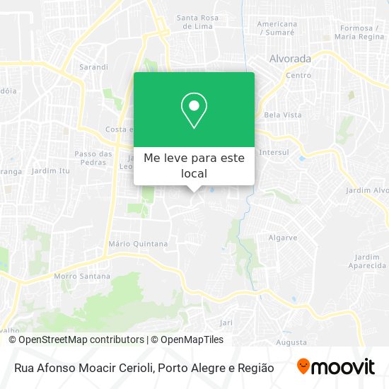 Rua Afonso Moacir Cerioli mapa