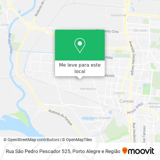 Rua São Pedro Pescador 525 mapa