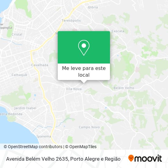 Avenida Belém Velho 2635 mapa