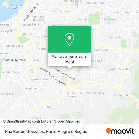 Rua Roque Gonzáles mapa