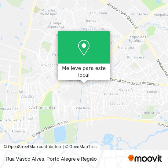 Rua Vasco Alves mapa