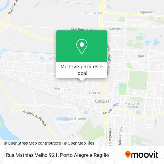 Rua Mathias Velho 921 mapa