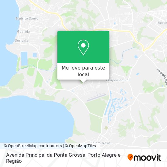 Avenida Principal da Ponta Grossa mapa