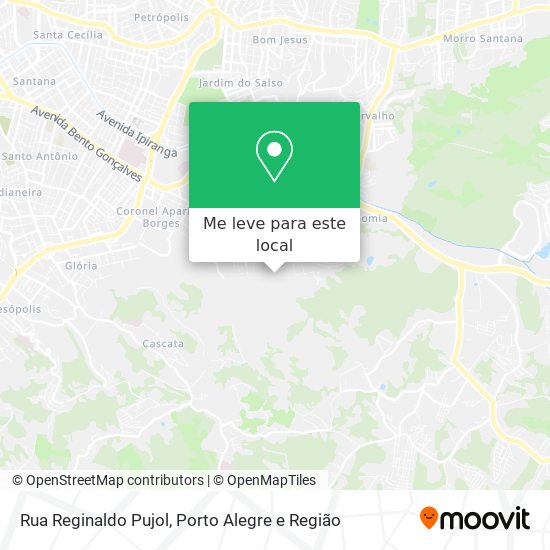 Rua Reginaldo Pujol mapa