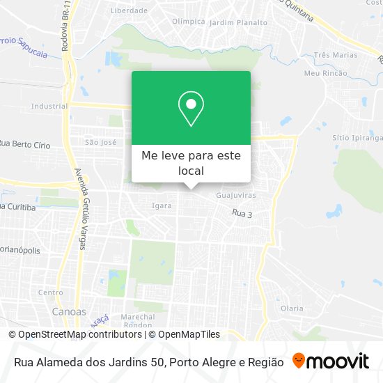 Rua Alameda dos Jardins 50 mapa