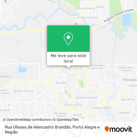 Rua Ulisses de Alencastro Brandão mapa