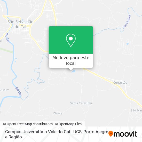 Campus Universitário Vale do Caí - UCS mapa