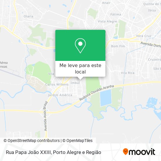 Rua Papa João XXIII mapa