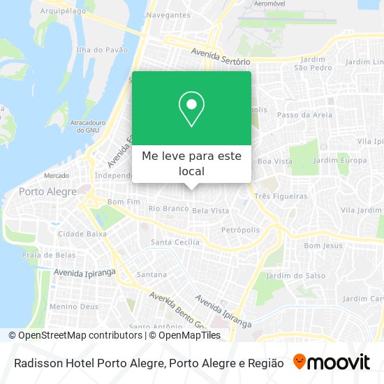 Radisson Hotel Porto Alegre mapa