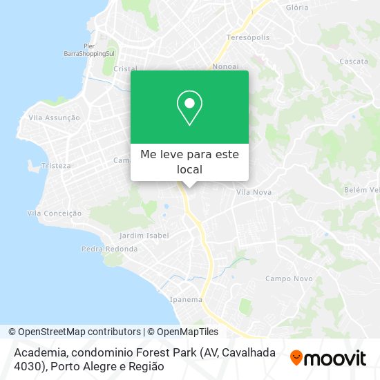 Academia, condominio Forest Park (AV, Cavalhada 4030) mapa