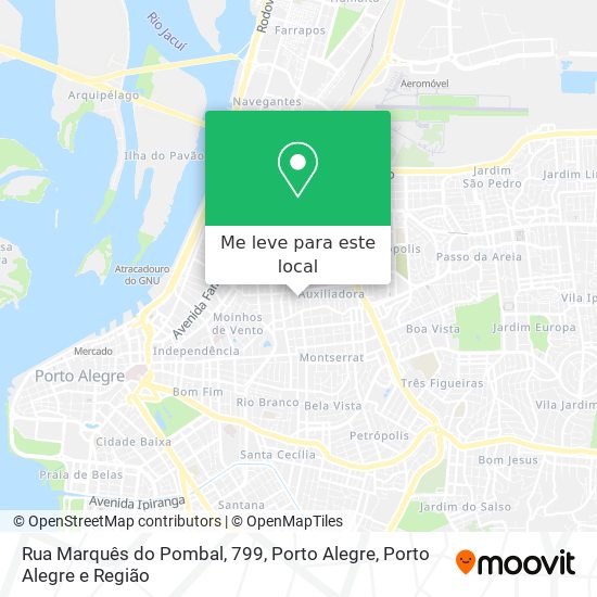 Rua Marquês do Pombal, 799, Porto Alegre mapa