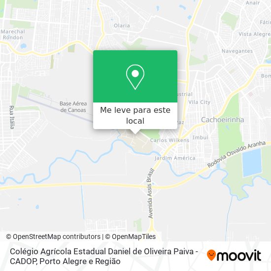 Colégio Agrícola Estadual Daniel de Oliveira Paiva - CADOP mapa