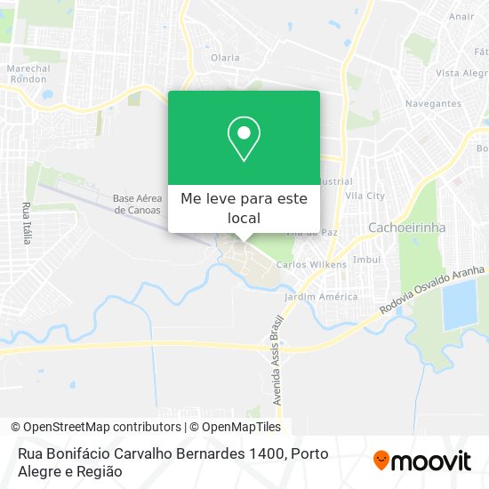 Rua Bonifácio Carvalho Bernardes 1400 mapa