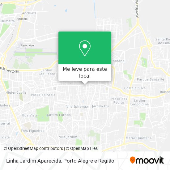 Linha Jardim Aparecida mapa