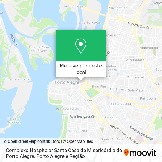 Complexo Hospitalar Santa Casa de Misericórdia de Porto Alegre mapa