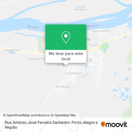 Rua Antônio José Ferreira Santarém mapa