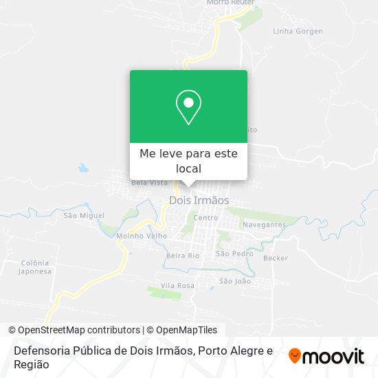 Defensoria Pública de Dois Irmãos mapa