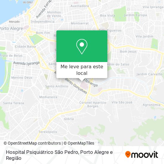 Hospital Psiquiátrico São Pedro mapa