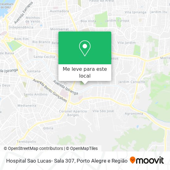 Hospital Sao Lucas- Sala 307 mapa