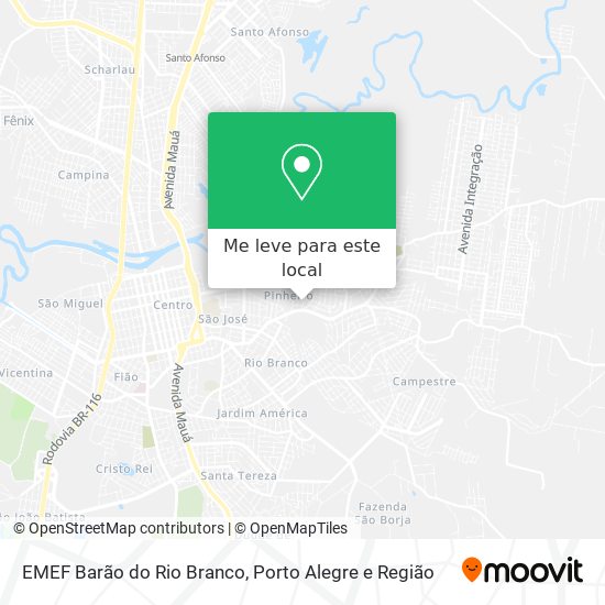 EMEF Barão do Rio Branco mapa