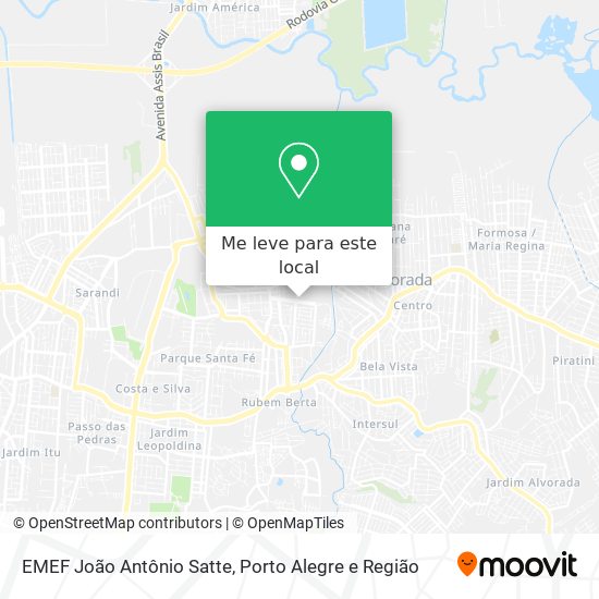 EMEF João Antônio Satte mapa