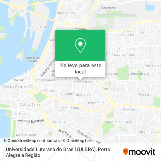 Universidade Luterana do Brasil (ULBRA) mapa