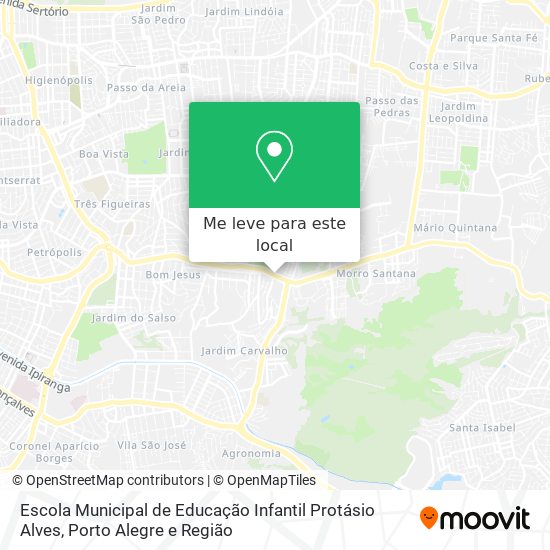 Escola Municipal de Educação Infantil Protásio Alves mapa