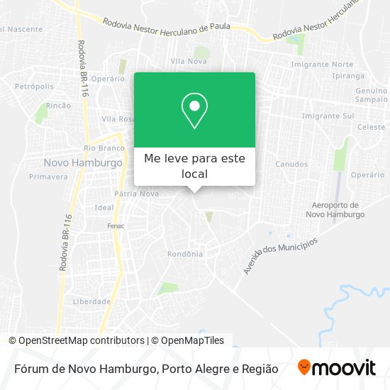 Fórum de Novo Hamburgo mapa