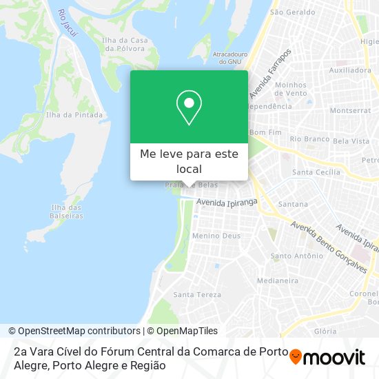 2a Vara Cível do Fórum Central da Comarca de Porto Alegre mapa