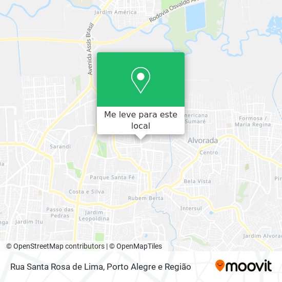 Rua Santa Rosa de Lima mapa