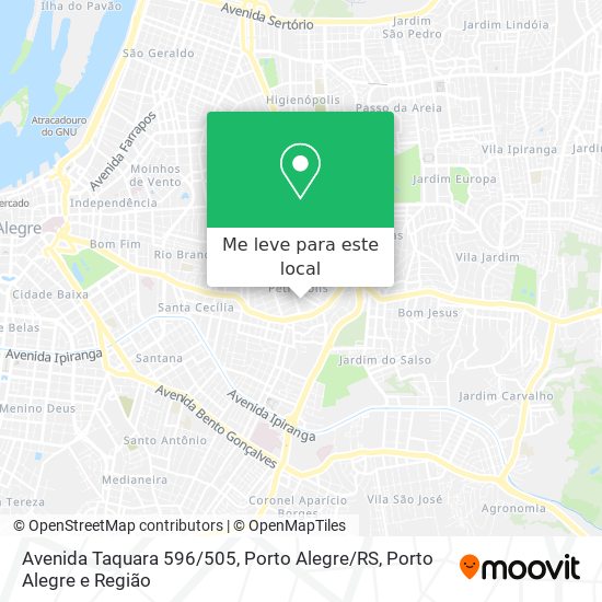 Avenida Taquara 596 / 505, Porto Alegre / RS mapa