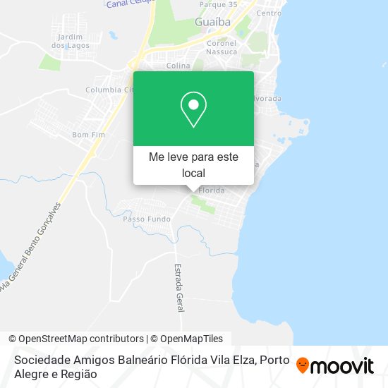 Sociedade Amigos Balneário Flórida Vila Elza mapa