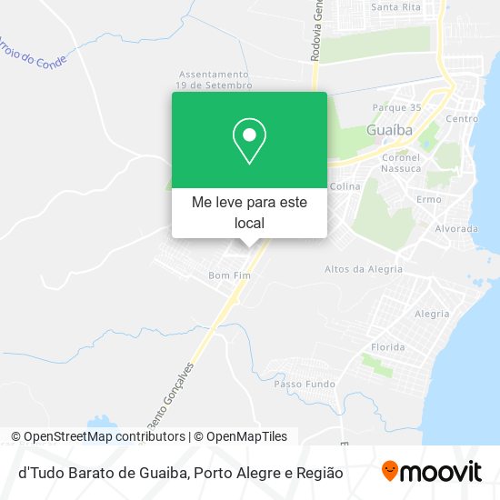 d'Tudo Barato de Guaiba mapa